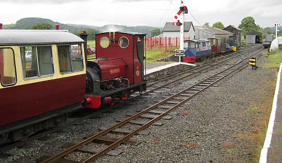 Maid Marian on service train Bala Lake Railway