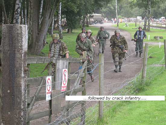 Infantry following the motorised "Germans"