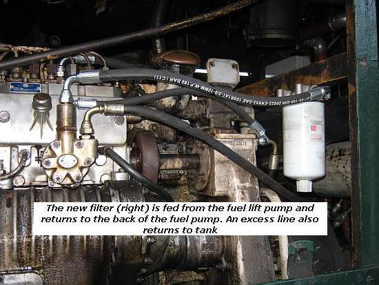 Fuel pump line filter