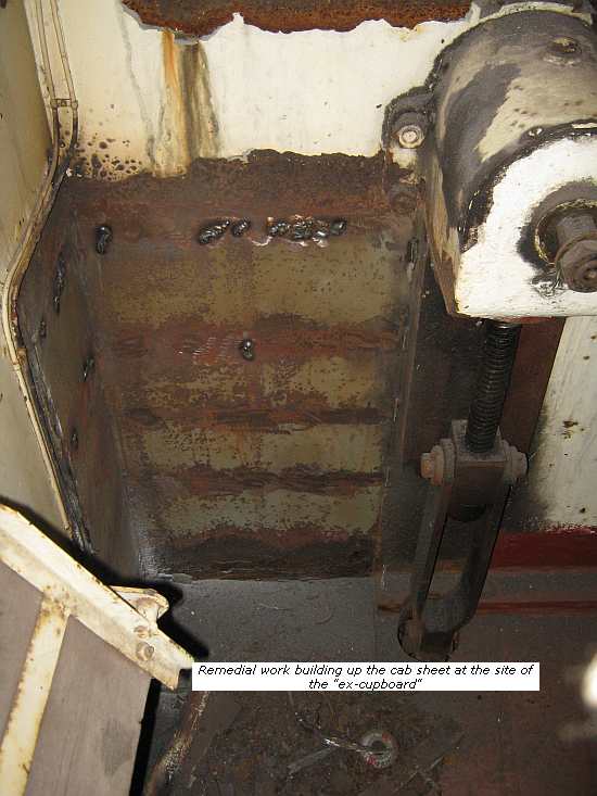 D2128 building up side sheet where cupboard was
