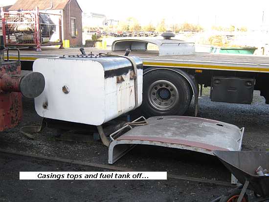 Casing tops & fuel taank off