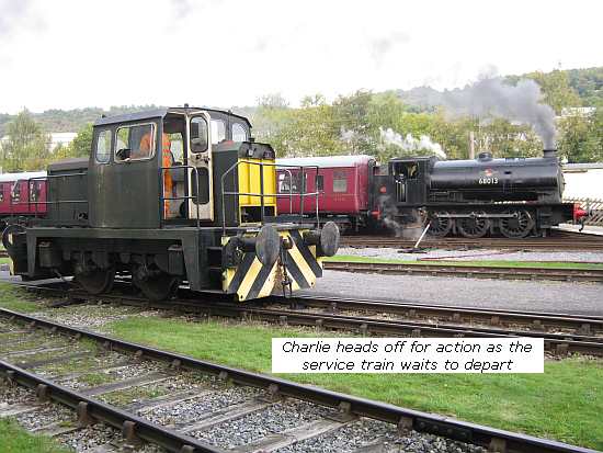 Charlie moving off