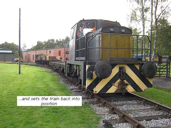 Charlie shunting train