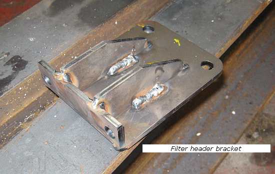 Filter header bracket