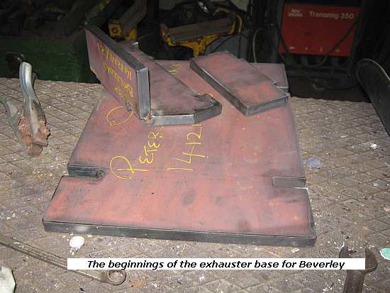 Beverley, beginnings of exhauser base