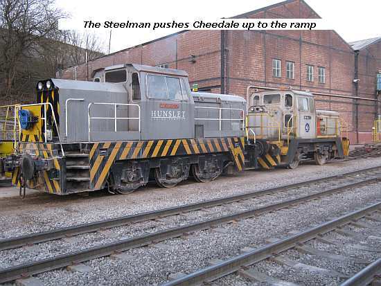 Steelman pushes Cheedale up the ramp