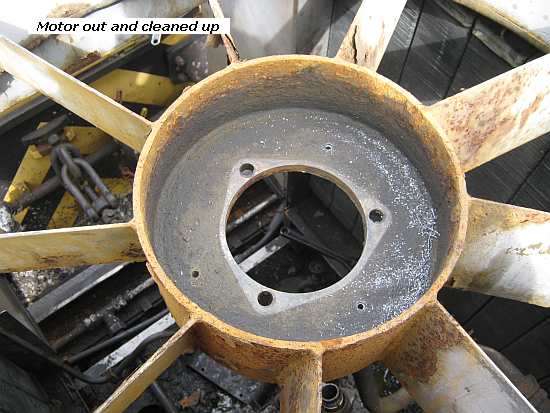 Fan motor out & cleaned up