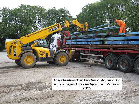 Steelwork loaded for transport to Derbyshire Aug 2012