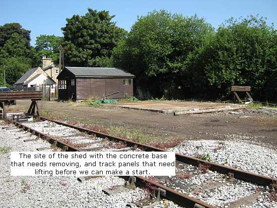 The site of the new shed needs clearing