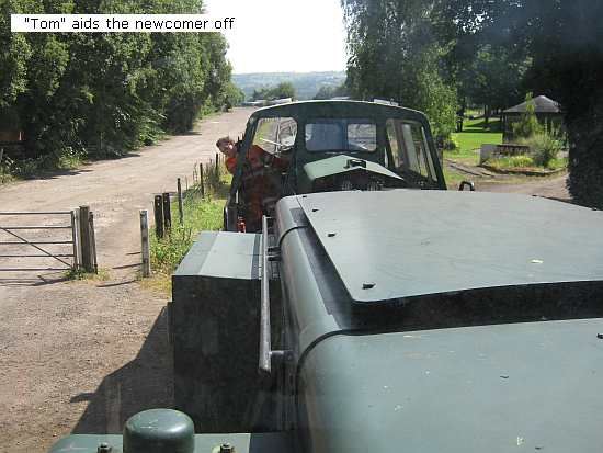 Tom helps Ashdown off the ramp