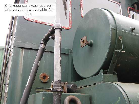 One redundant vac reservoir & vales