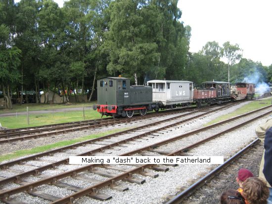 "Enemy" train making a dash for it