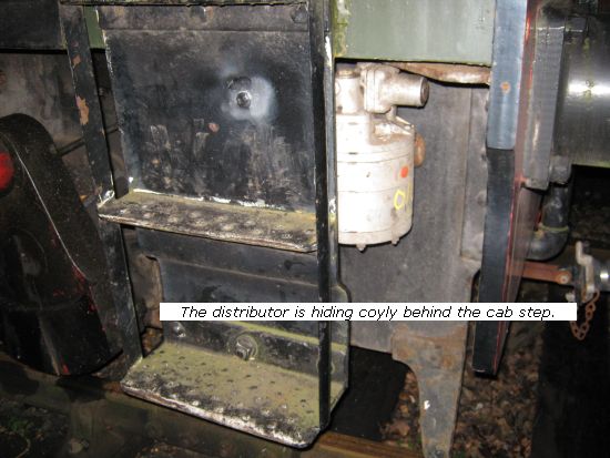 Distributor hiding behind step