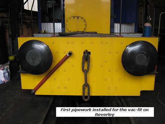 Beverley, first pipework for vac brakes