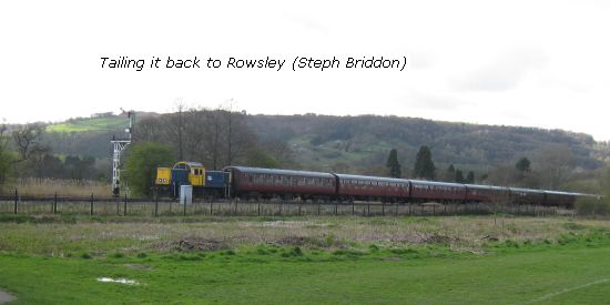 14901 on the rear of the train heading back to Rowsley