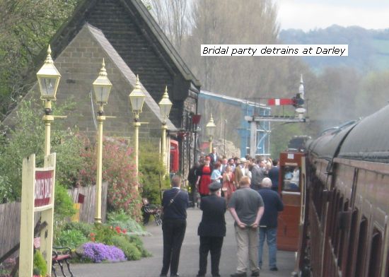 Bridal Party detrains at Darley Dale