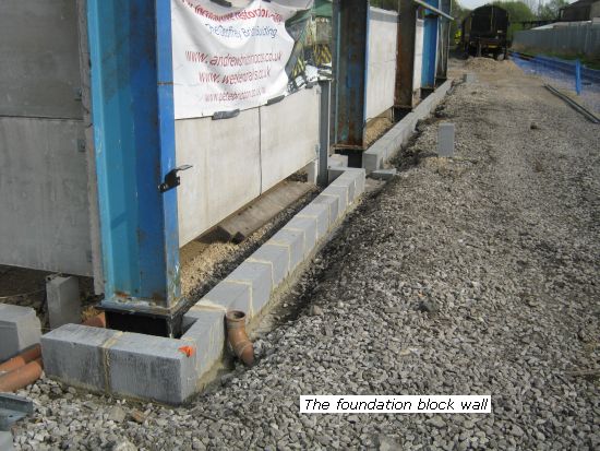 Shed foundation blog wall