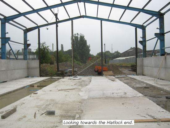 Shed progress looking toward Matlock
