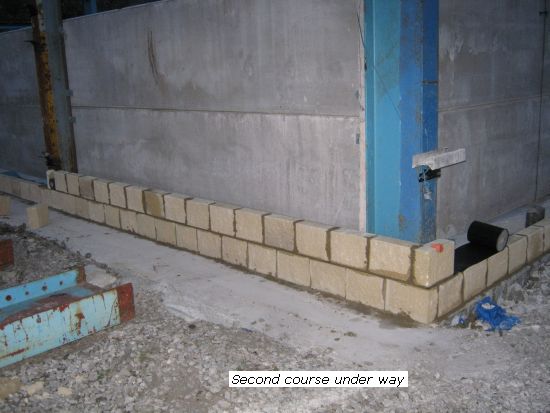 Second course block work under way