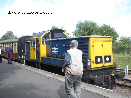 14901 at Leicester being uncoupled