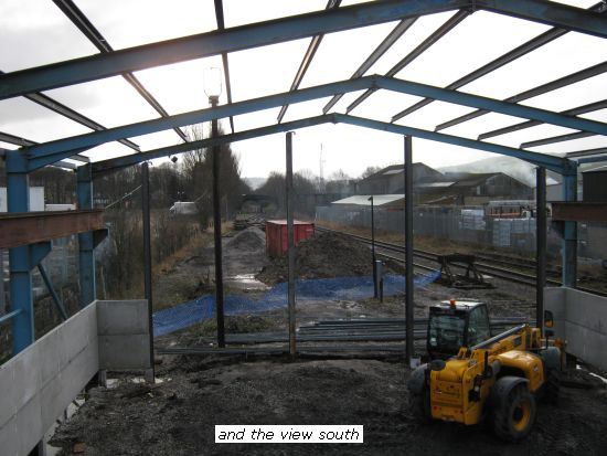View south from the new shed