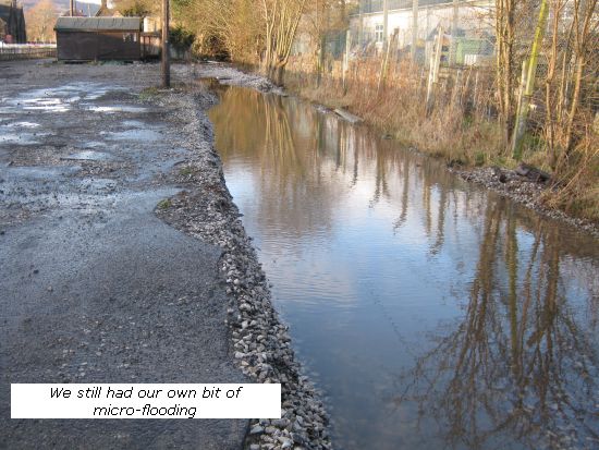 Shed site flooding