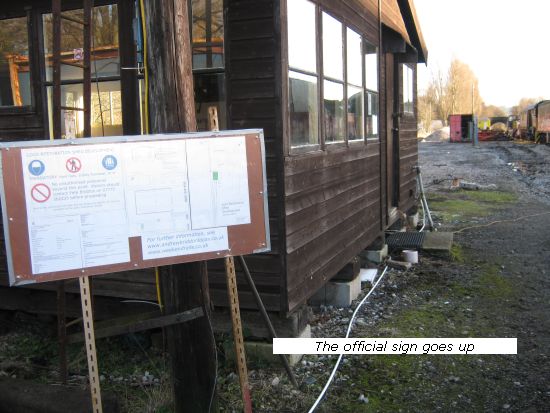 Official site work sign
