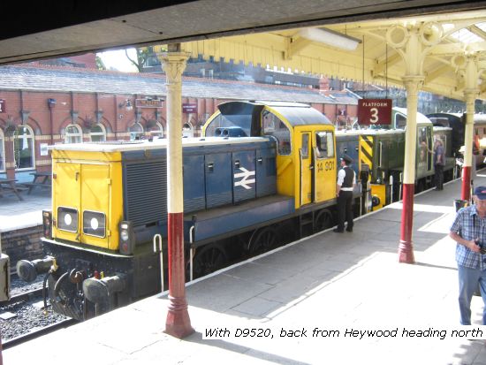 14901 with D9520 returning from Heywood