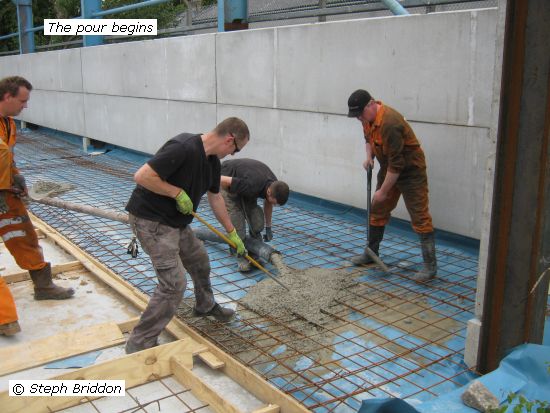 Concrete pour begins