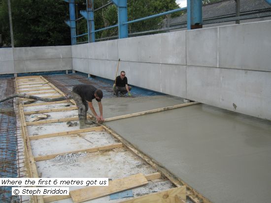 First 6 metere of ready mix