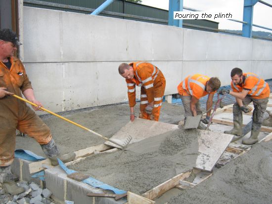 New shed, pouring concrete for plinth