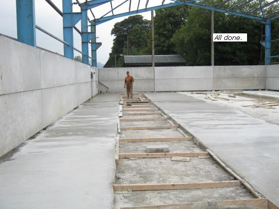Shed floor concreting all done