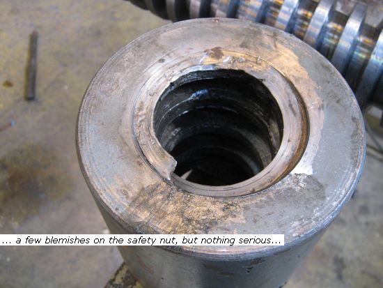 Mattersons lift - just a few blemishes on the safety nut