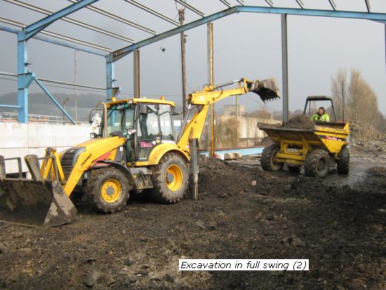 Digging out for the shed floor