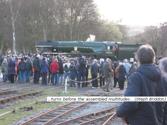 21C146 Braunton SR West Country class 4-6-2 Pacific on turntable