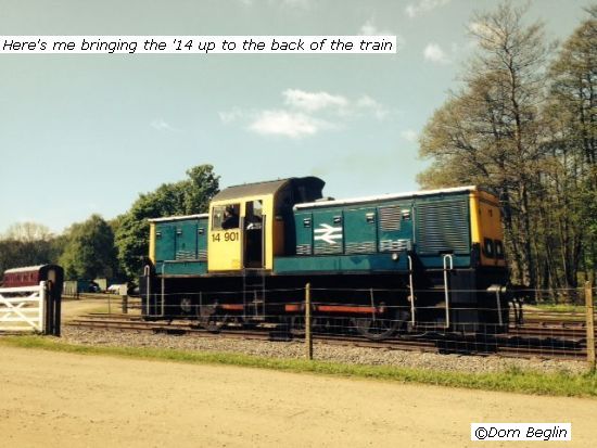 14901 backing up to train