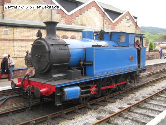 Lakeside & Haverthwaite Barclay 0-6-0T at Lakeside