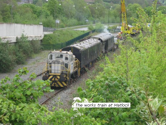 Cheedale & Charlie bookending the works train at Matlock