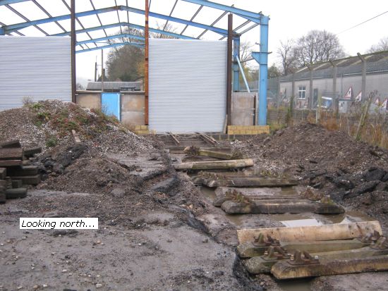 Looking north from new yard to new shed