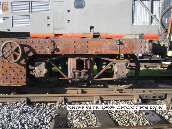 Well wagon - massive frames, spindly bogies