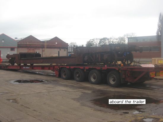 Well wagon aboard the trailer