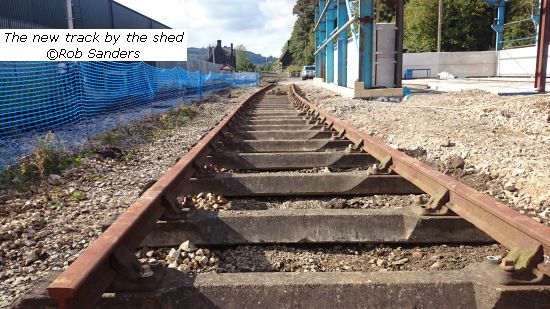 New track beside the shed