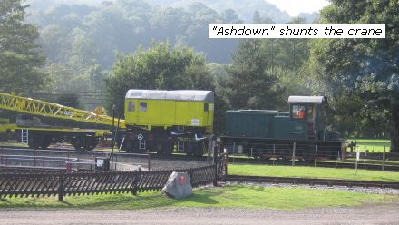 Ashdown shunts the crane