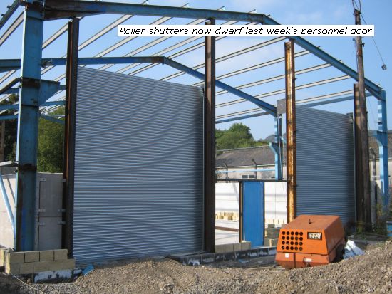 New shed roller shutter doors fitted