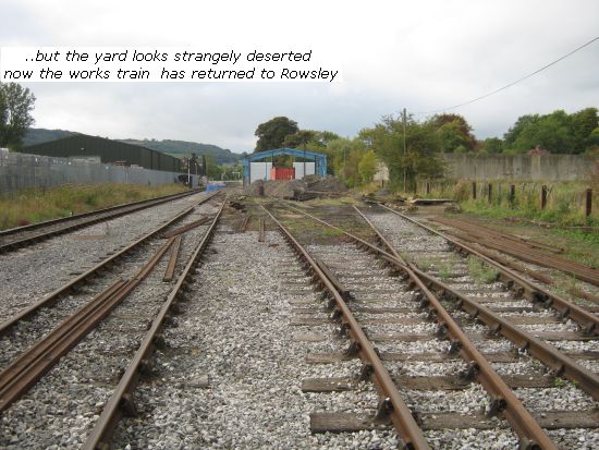 Works train returned to Rowsley, yard deserted