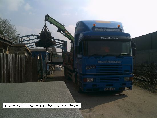 Delivery of spare RF11 gearbox