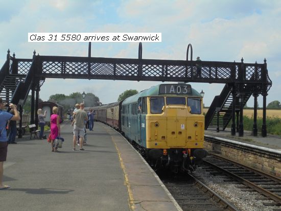 Class 31 5580 arrives at Swanwick