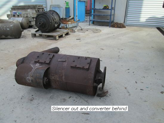 Cheedale silencer (front) and converter (rear)