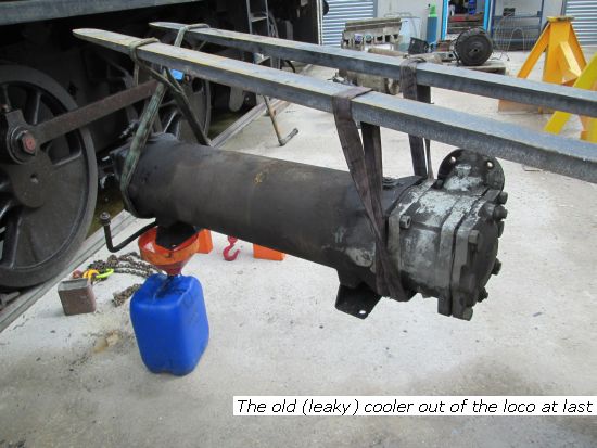 14901's old leaky cooler out at last