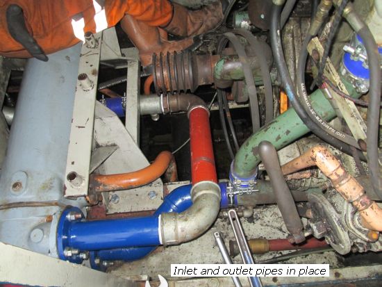 14901 inlet and outlet pipes in place